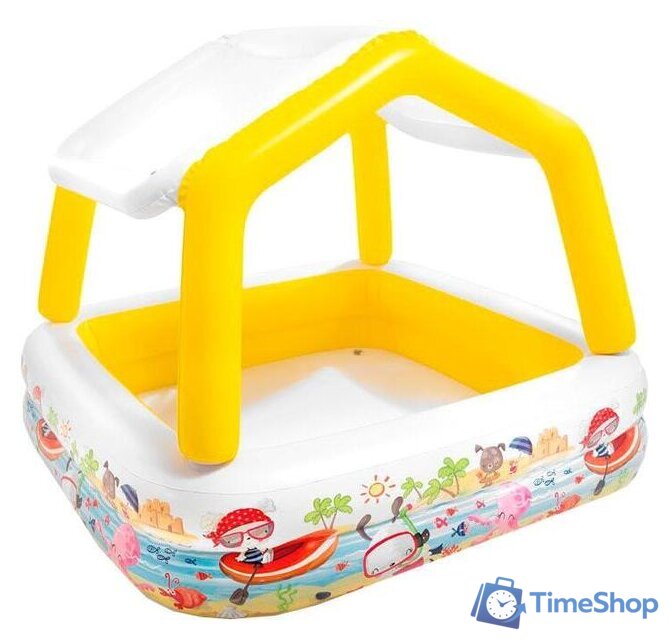 Надувной бассейн Intex Sun Shade 57470 (157x122, желтый) - Изображение №1 — Интернет-магазин Time-Shop