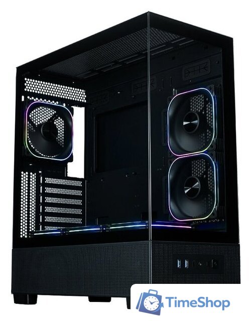 Корпус XASTRA Q500 6ARGB-FG-C10-UC (черный) - Изображение №2 — Интернет-магазин Time-Shop