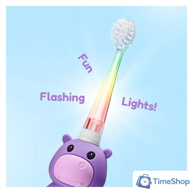 Электрическая зубная щетка Brush-Baby WildOnes Hippo - Изображение №8 — Интернет-магазин Time-Shop