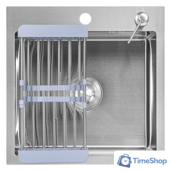 Кухонная мойка Saniteco 5045 (с сифоном, дозатором и коландером) - Изображение №1 — Интернет-магазин Time-Shop