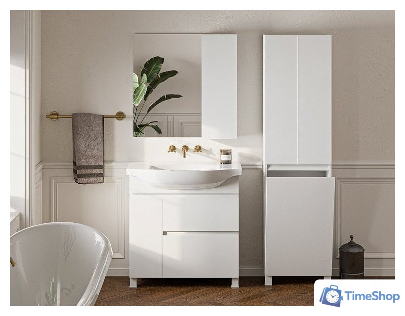  Belux Шкаф Неаполь П 50 К (1, белый глянцевый) - Изображение №4 — Интернет-магазин Time-Shop