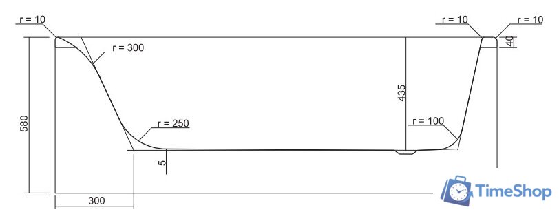 Ванна Cersanit Smart 170x80 L - Изображение №3 — Интернет-магазин Time-Shop