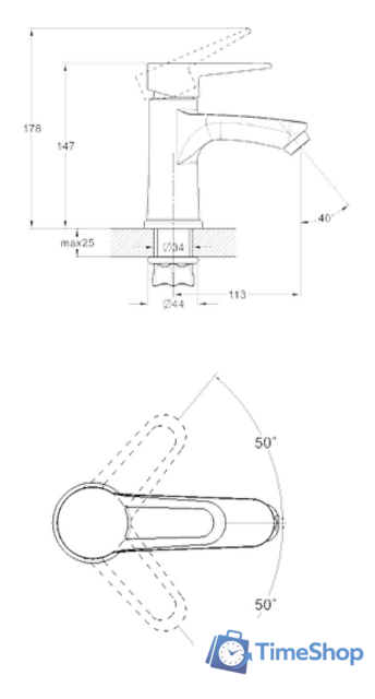 Смеситель G.Lauf NUD1-A045KH (сатин) - Изображение №2 — Интернет-магазин Time-Shop