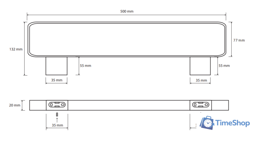 Держатель для полотенца Bemeta Nero 135004080 - Изображение №2 — Интернет-магазин Time-Shop