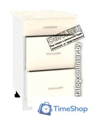 Шкаф напольный Кортекс-мебель Корнелия Лира НШ50р3ш (капучино/мадрид) - Изображение №4 — Интернет-магазин Time-Shop