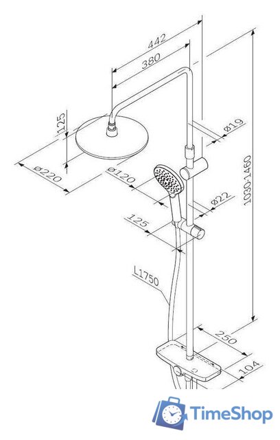 Душевая система  AM.PM Like F0780222 - Изображение №2 — Интернет-магазин Time-Shop
