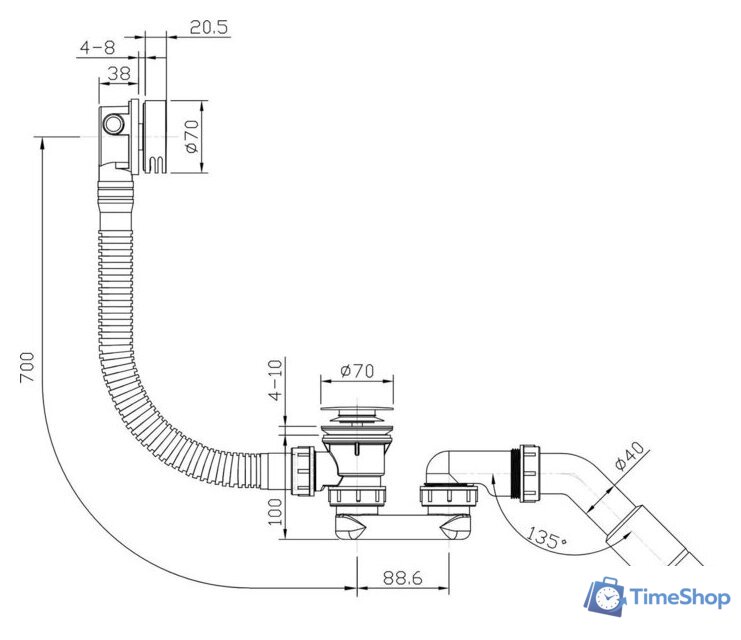 Сифон Roxen R70S-CH - Изображение №12 — Интернет-магазин Time-Shop