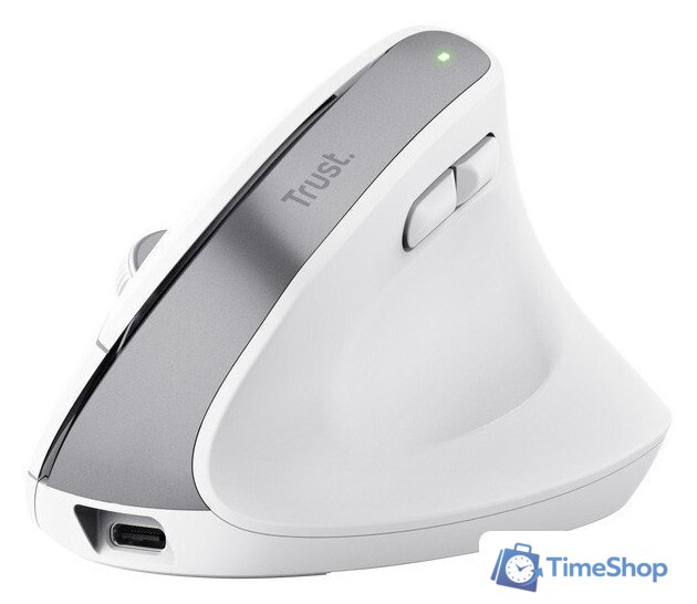 Вертикальная мышь Trust Bayo+ (белый) - Изображение №1 — Интернет-магазин Time-Shop