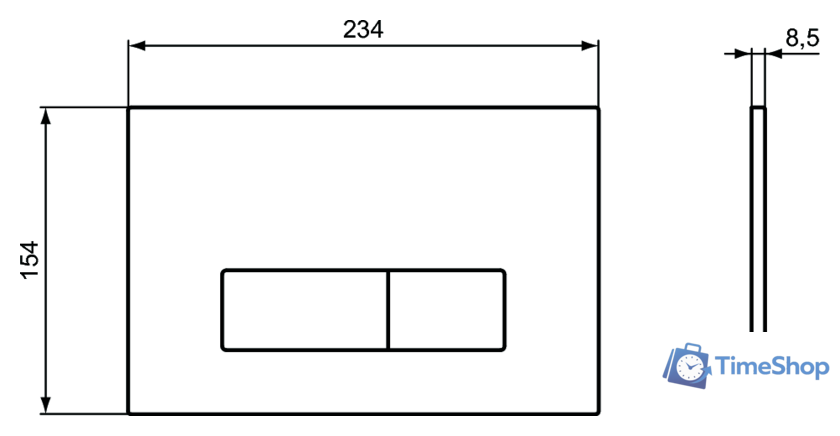 Панель смыва Ideal Standard ProSys Oleas M2 (хром) R0121AA - Изображение №3 — Интернет-магазин Time-Shop
