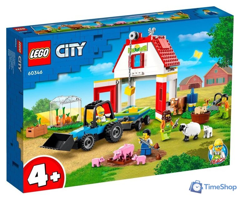Конструктор LEGO City 60346 Ферма и амбар с животными - Изображение №1 — Интернет-магазин Time-Shop