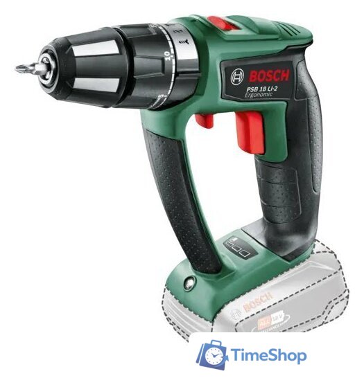 Ударная дрель-шуруповерт Bosch PSB 18 LI-2 Ergonomic 06039B0302 (без АКБ) - Изображение №1 — Интернет-магазин Time-Shop