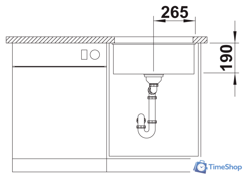 Кухонная мойка Blanco Rotan 500-U 523076 (белый) - Изображение №4 — Интернет-магазин Time-Shop