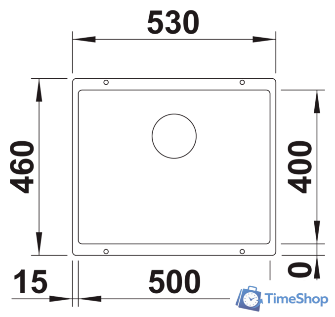 Кухонная мойка Blanco Rotan 500-U 523076 (белый) - Изображение №2 — Интернет-магазин Time-Shop