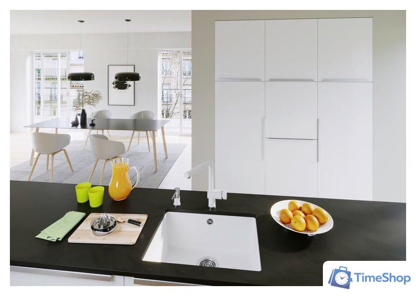 Кухонная мойка Blanco Rotan 500-U 523076 (белый) - Изображение №7 — Интернет-магазин Time-Shop