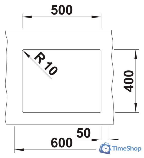 Кухонная мойка Blanco Rotan 500-U 523076 (белый) - Изображение №3 — Интернет-магазин Time-Shop