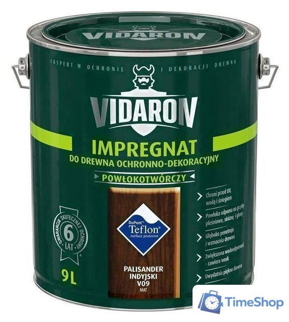 Пропитка Vidaron Impregnant V09 9 л (индийский палисандр) - Изображение №1 — Интернет-магазин Time-Shop