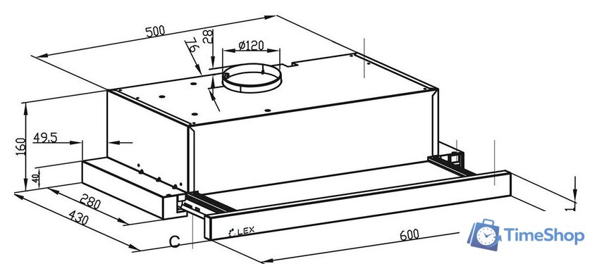 Кухонная вытяжка LEX Hogan G 600 (серый) - Изображение №2 — Интернет-магазин Time-Shop