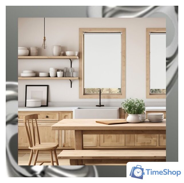 Рулонные шторы Franc Gardiner Blackout Silver 200x175 7794526 (белый) - Изображение №4 — Интернет-магазин Time-Shop