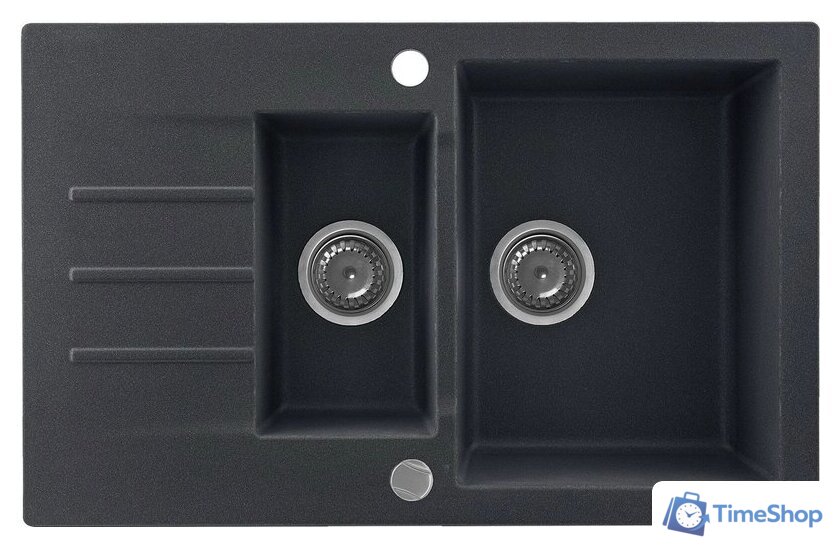 Кухонная мойка Kernau KGS A 6079 1.5B1D Black Metallic - Изображение №1 — Интернет-магазин Time-Shop