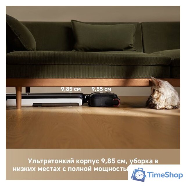 Вертикальный моющий пылесос Dreame G12 Wet and Dry Vacuum HHR32A (евровилка, черный) - Изображение №3 — Интернет-магазин Time-Shop