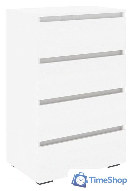 Комод Кортекс-мебель Бари 60 4ш (белый/белый/белый) - Изображение №1 — Интернет-магазин Time-Shop