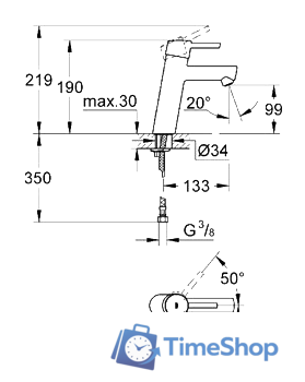 Смеситель Grohe Concetto 23451001 - Изображение №2 — Интернет-магазин Time-Shop