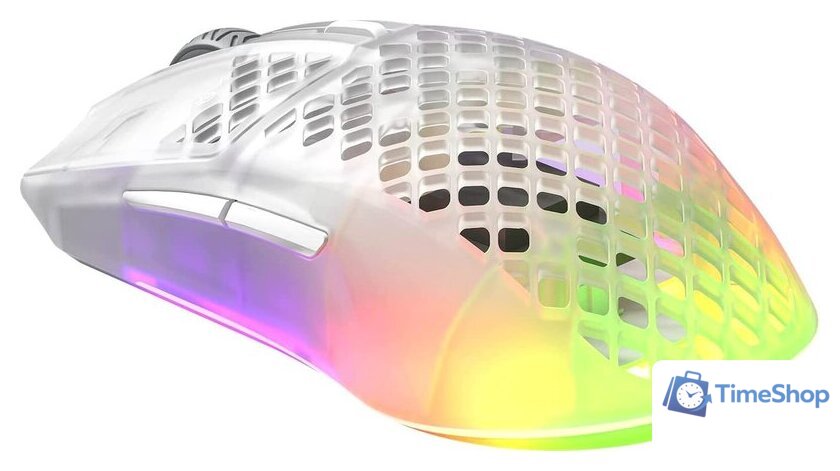 Игровая мышь SteelSeries Aerox 3 Wireless 2022 Edition Ghost - Изображение №3 — Интернет-магазин Time-Shop