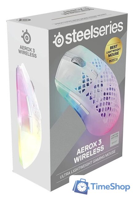 Игровая мышь SteelSeries Aerox 3 Wireless 2022 Edition Ghost - Изображение №10 — Интернет-магазин Time-Shop