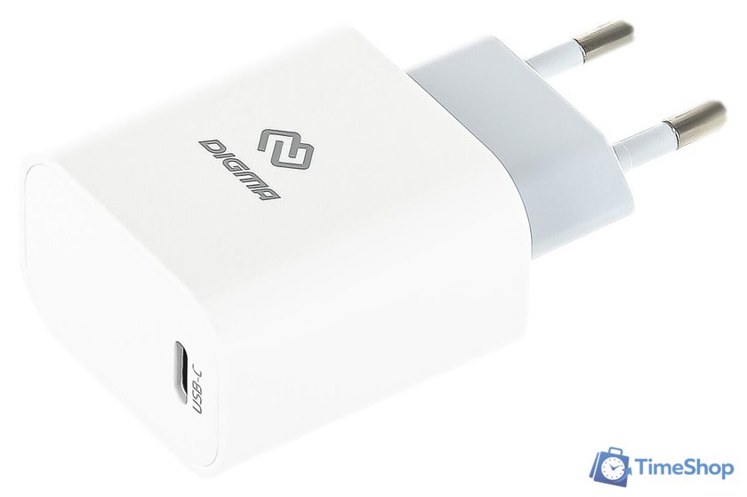 Сетевое зарядное Digma DGW2C (белый) - Изображение №1 — Интернет-магазин Time-Shop