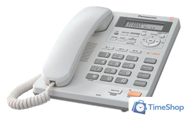 Проводной телефон Panasonic KX-TS2570RUW (белый) - Изображение №1 — Интернет-магазин Time-Shop