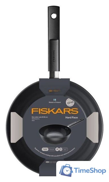 Сковорода ВОК Fiskars Hard Face 1075523 - Изображение №3 — Интернет-магазин Time-Shop