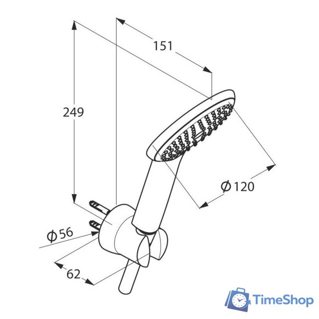 Душевой гарнитур  Kludi Freshline [6785005-00] - Изображение №2 — Интернет-магазин Time-Shop