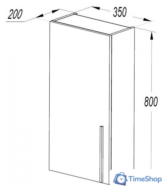  Акватон Шкаф-полупенал для ванной Амели 1A268403AEE20 - Изображение №2 — Интернет-магазин Time-Shop