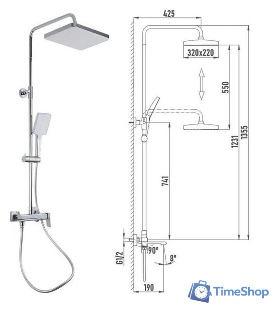 Душевая система  FRAP F2484 - Изображение №11 — Интернет-магазин Time-Shop