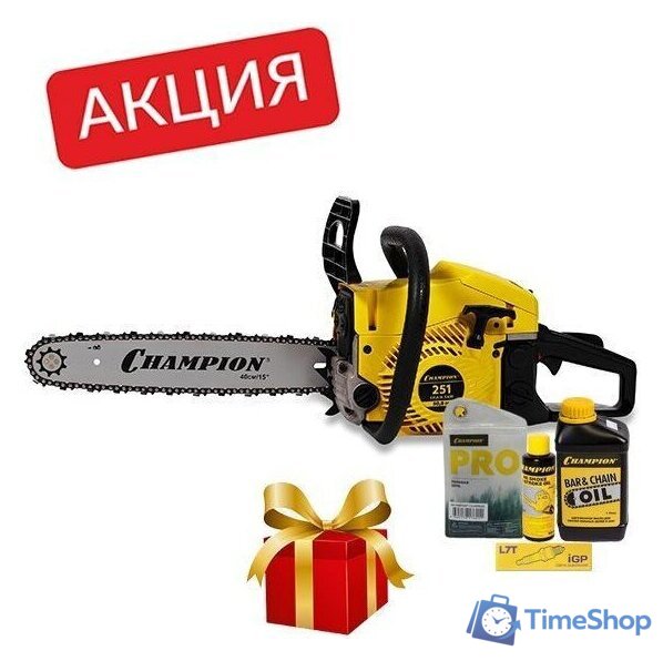 Бензопила Champion A251-15 + акция - Изображение №1 — Интернет-магазин Time-Shop