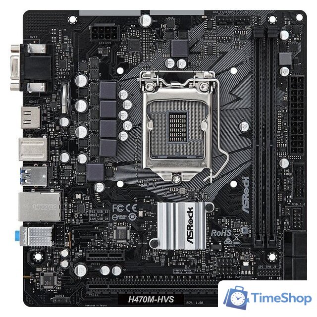 Материнская плата ASRock H470M-HVS - Изображение №1 — Интернет-магазин Time-Shop