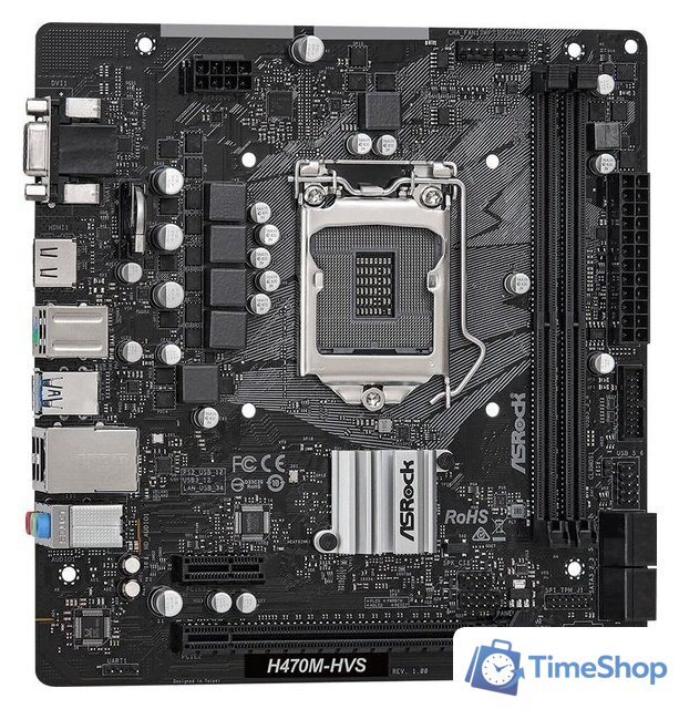 Материнская плата ASRock H470M-HVS - Изображение №2 — Интернет-магазин Time-Shop