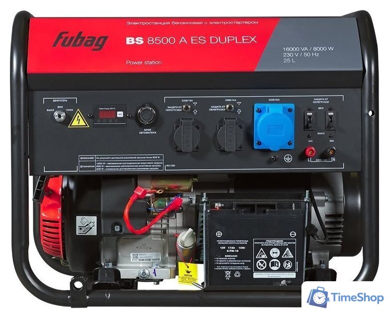 Бензиновый генератор Fubag BS 8500 A ES Duplex (с коннектором автоматики) - Изображение №3 — Интернет-магазин Time-Shop