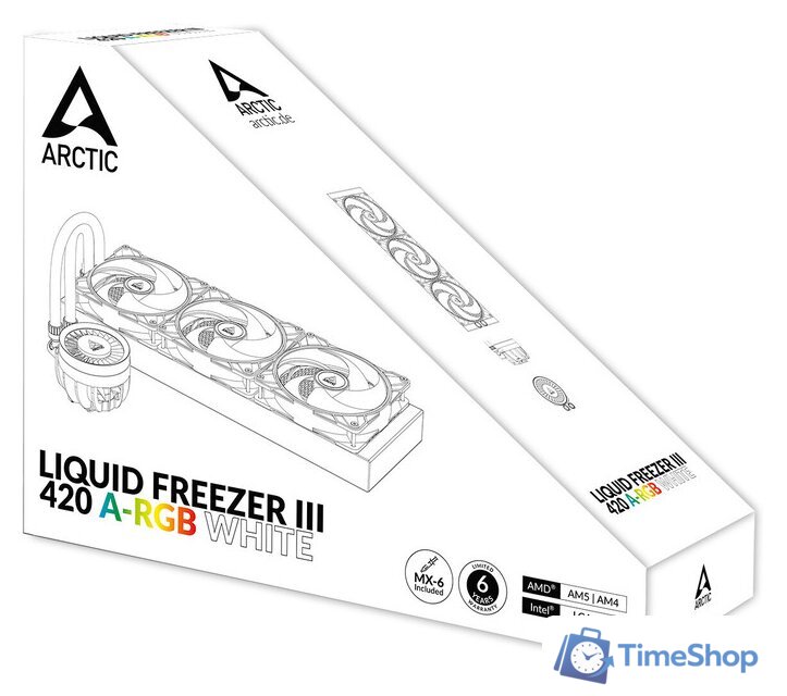 Система жидкостного охлаждения для процессора Arctic Liquid Freezer III 420 A-RGB White ACFRE00153A - Изображение №12 — Интернет-магазин Time-Shop