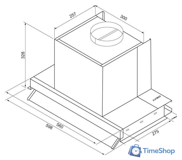 Кухонная вытяжка Krona Isida 600 black SGC КА-00009813 (черный) - Изображение №12 — Интернет-магазин Time-Shop