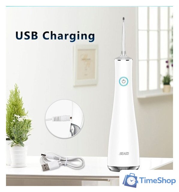 Ирригатор  Seago SG-8001 (белый) - Изображение №14 — Интернет-магазин Time-Shop