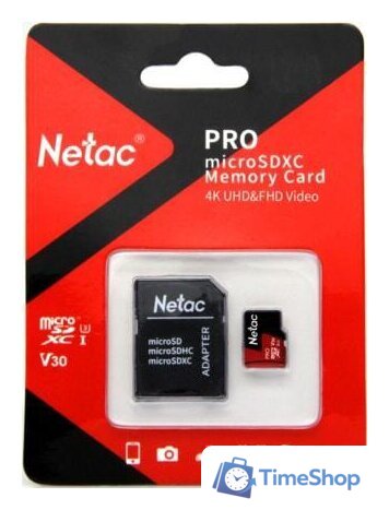 Карта памяти Netac P500 Extreme Pro 128GB NT02P500PRO-128G-R + адаптер - Изображение №2 — Интернет-магазин Time-Shop