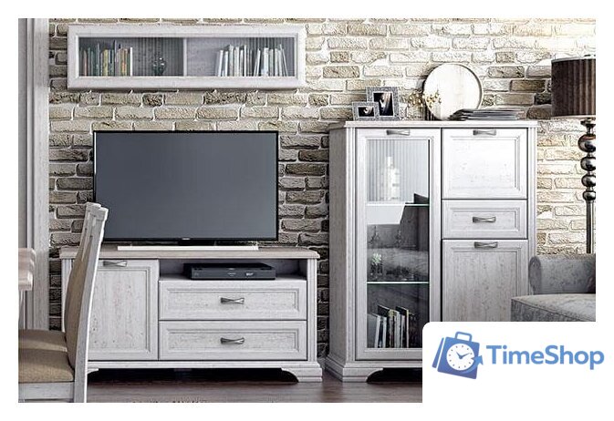 Тумба Anrex Monako RTV 1D2SN (сосна винтаж/дуб анкона) - Изображение №10 — Интернет-магазин Time-Shop