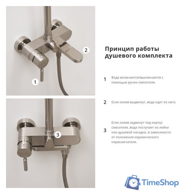 Душевая система  Wasserkraft A14201 - Изображение №3 — Интернет-магазин Time-Shop