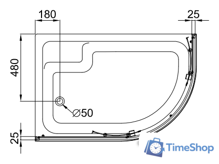 Душевой уголок Triton Коралл В1 120x80 L (мозаика) - Изображение №5 — Интернет-магазин Time-Shop