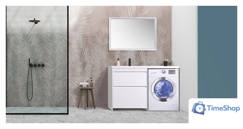  Belux Тумба под умывальник Ока Н 44-02 (1, белый глянец) - Изображение №5 — Интернет-магазин Time-Shop