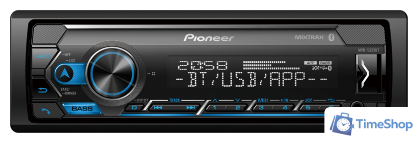 USB-магнитола Pioneer MVH-S325BT - Изображение №1 — Интернет-магазин Time-Shop