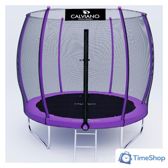 Батут Calviano Outside Master Purple 252 см - 8ft (внешняя сетка, с лестницей) - Изображение №1 — Интернет-магазин Time-Shop