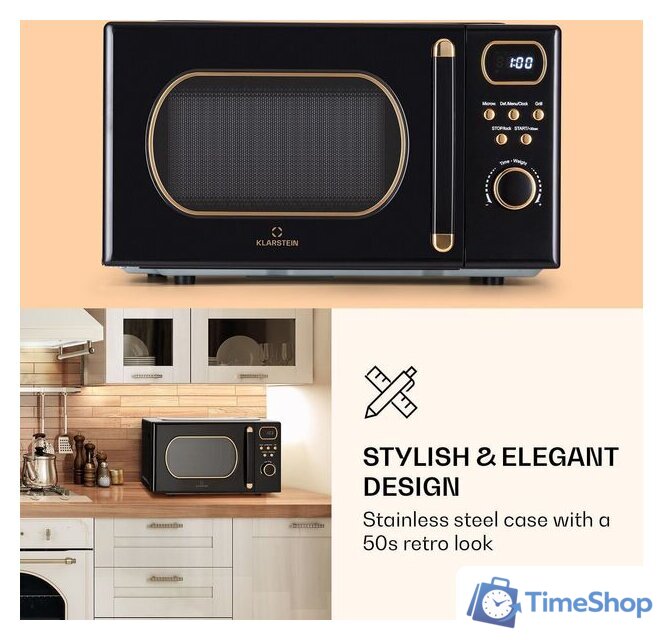 Микроволновая печь Klarstein Julieta (черный) - Изображение №6 — Интернет-магазин Time-Shop