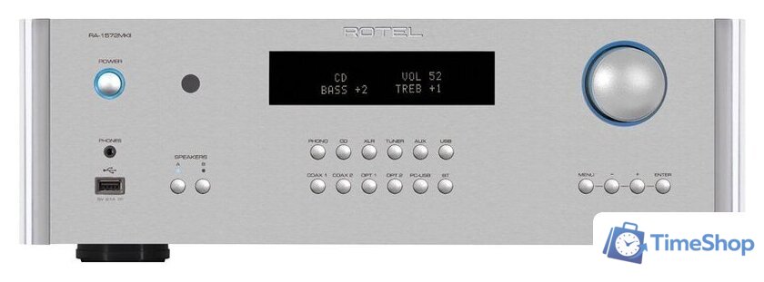 Интегральный усилитель Rotel RA-1572 MKII (серебристый) - Изображение №1 — Интернет-магазин Time-Shop